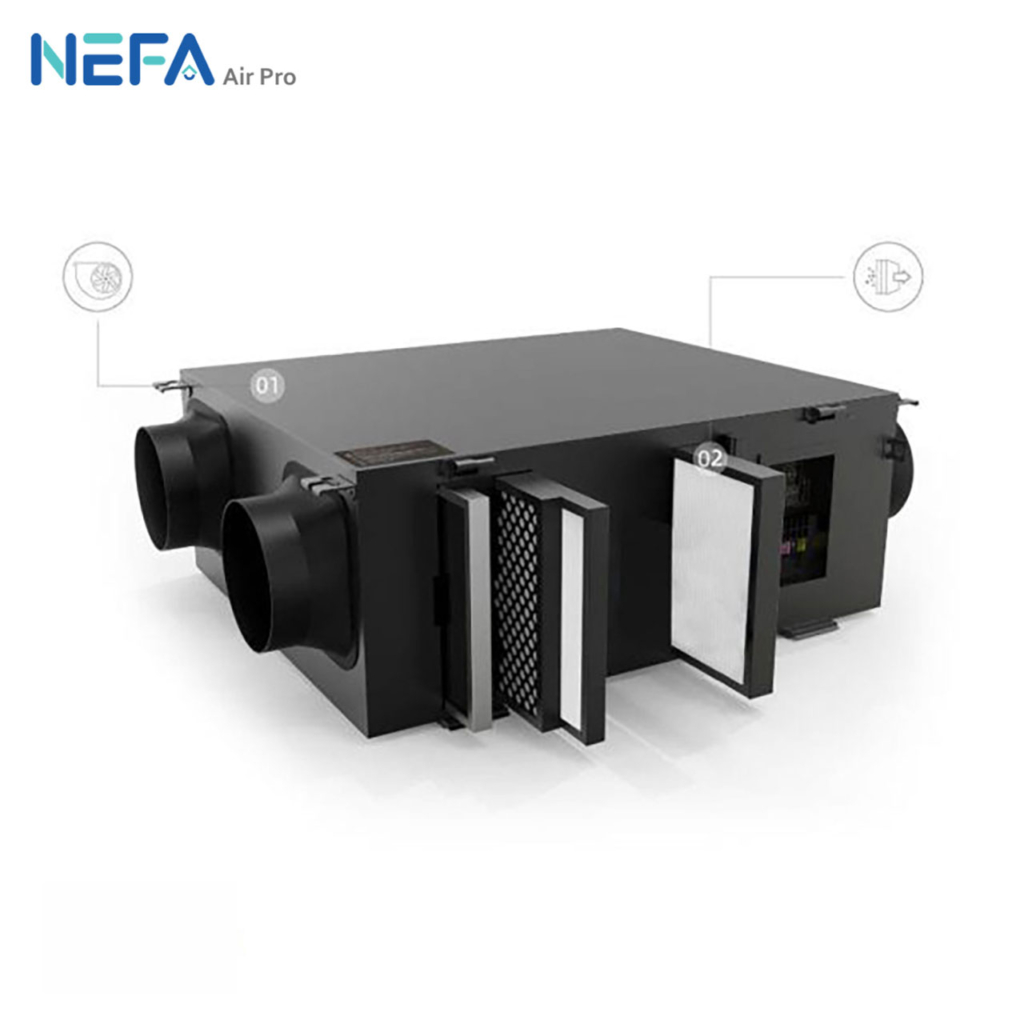 Máy Cấp Khí Tươi Hai Chiều Cửa Ngang