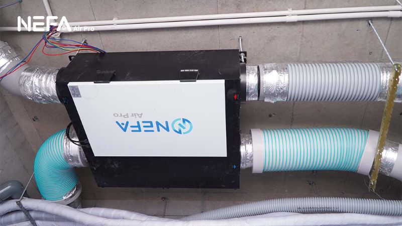 Máy cấp khí tươi âm trần NEFA AirPro hiện đại, trang bị lõi lọc bụi mịn sạch tới 99%. Máy cấp khí tươi âm trần NEFA AirPro hiện đại, trang bị lõi lọc bụi mịn sạch tới 99%.