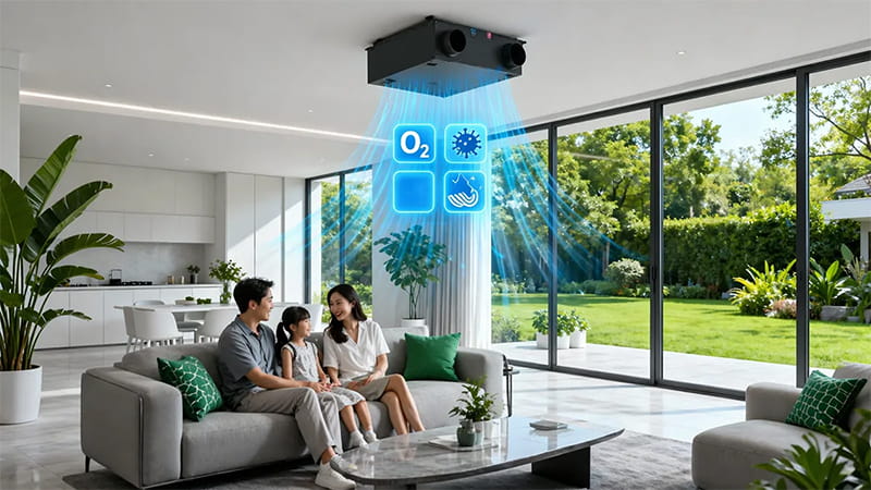 Vì sao cần cấp khí tươi phòng khách?