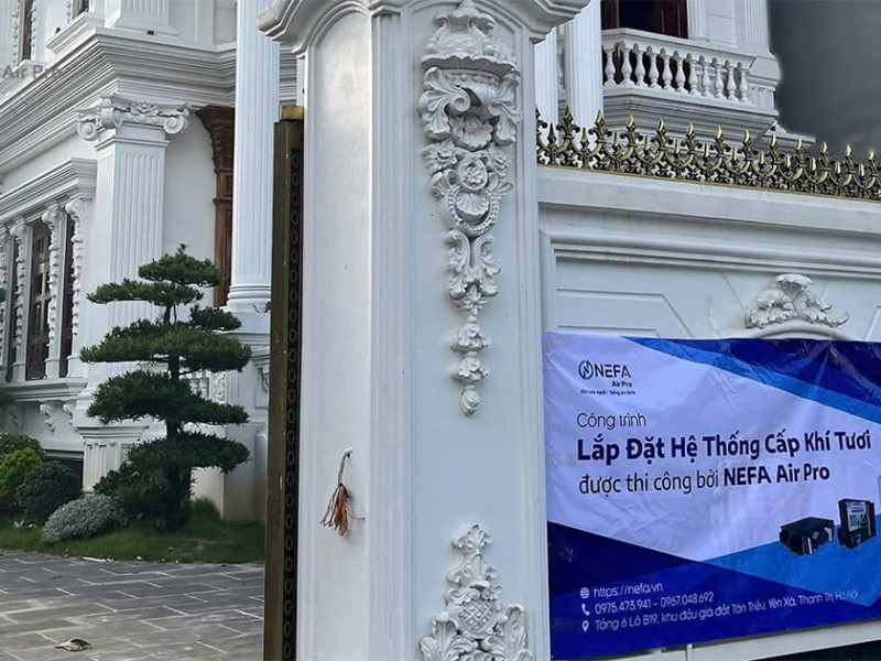 Hệ thống cấp khí tươi – Thông gió cho biệt thự sang trọng
