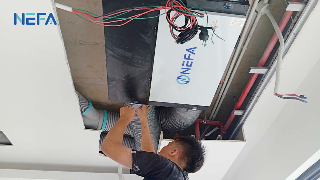 Vì sao cần hướng dẫn lắp máy cấp khí tươi âm trần đúng kỹ thuật?