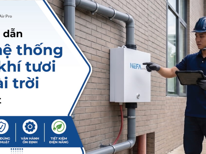 Hướng dẫn lắp hệ thống cấp khí tươi ngoài trời chi tiết