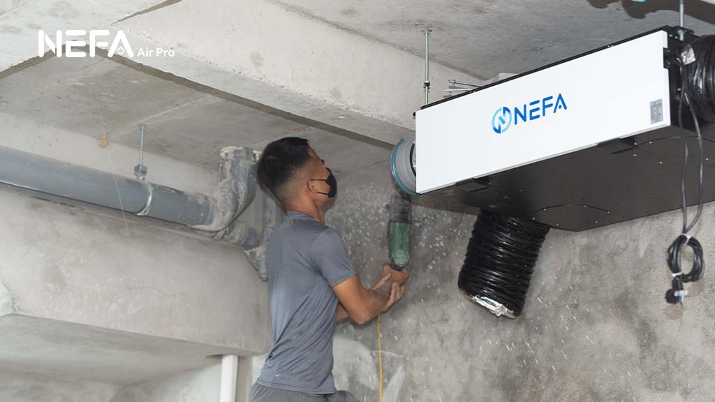 Quy trình lắp máy cấp khí tươi tại Nefa AirPro.