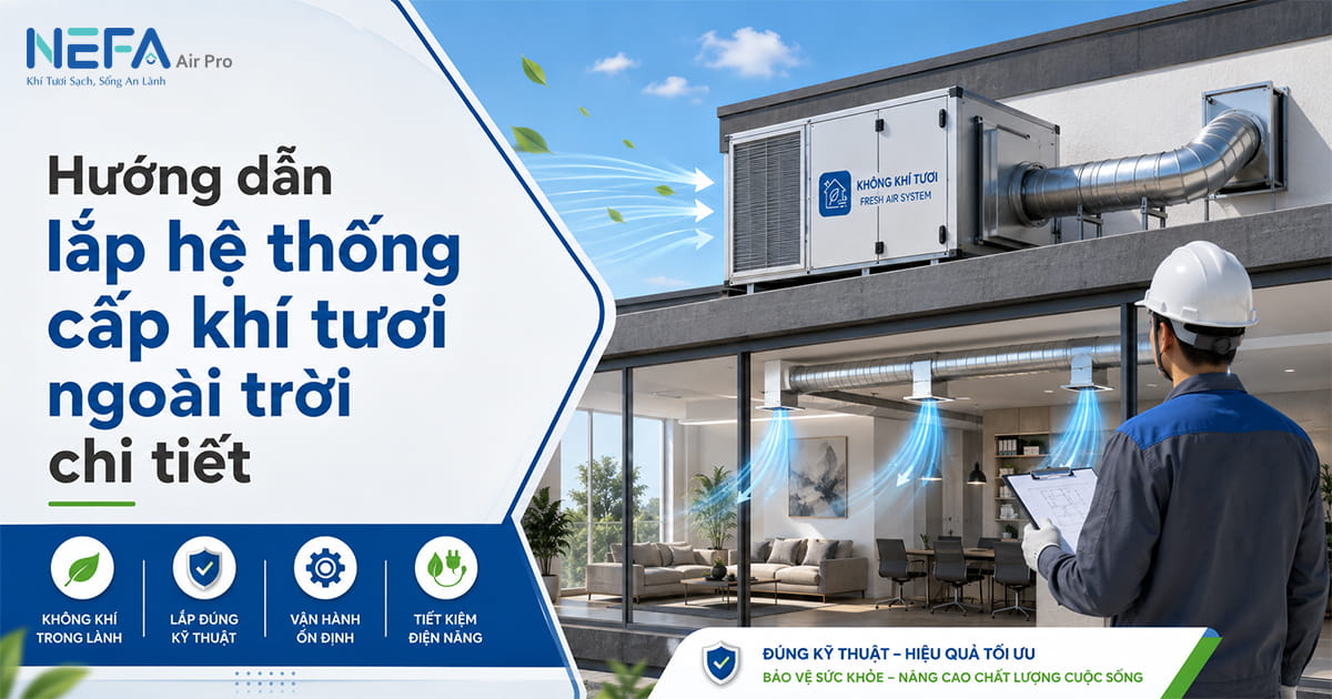 Hướng dẫn lắp hệ thống cấp khí tươi ngoài trời chi tiết