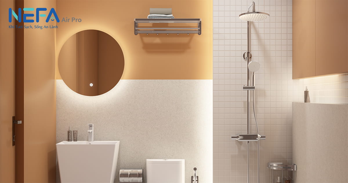 Thông gió nhà vệ sinh bằng thiết bị cấp khí tươi trung tâm cho gia đình