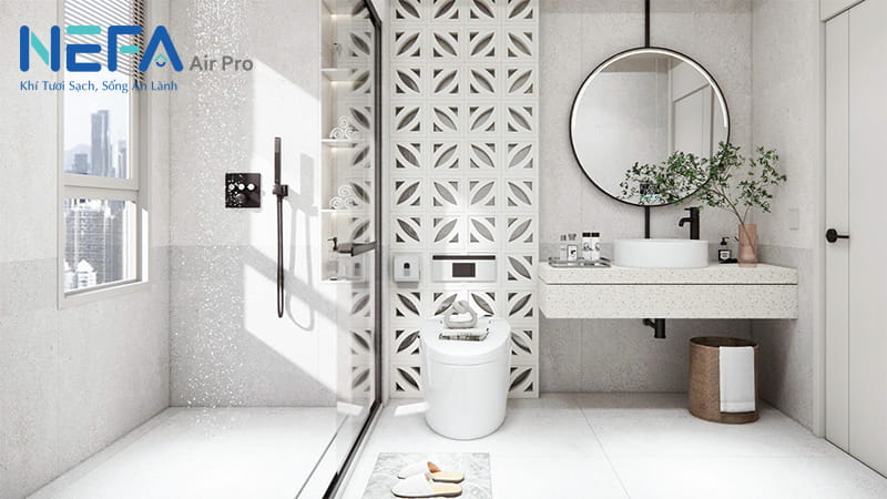 Thông gió nhà vệ sinh bằng thiết bị cấp khí tươi trung tâm cho gia đình 6 Có nên cấp khí tươi trực tiếp vào nhà vệ sinh?