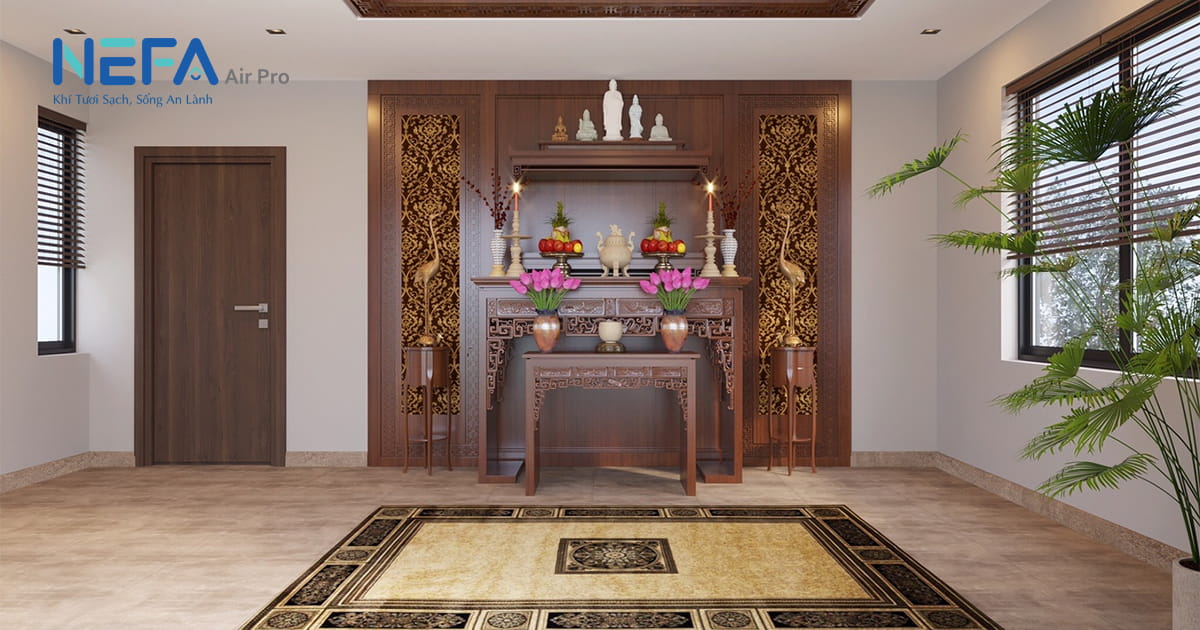 Tham khảo các phương pháp hút mùi thông gió phòng thờ